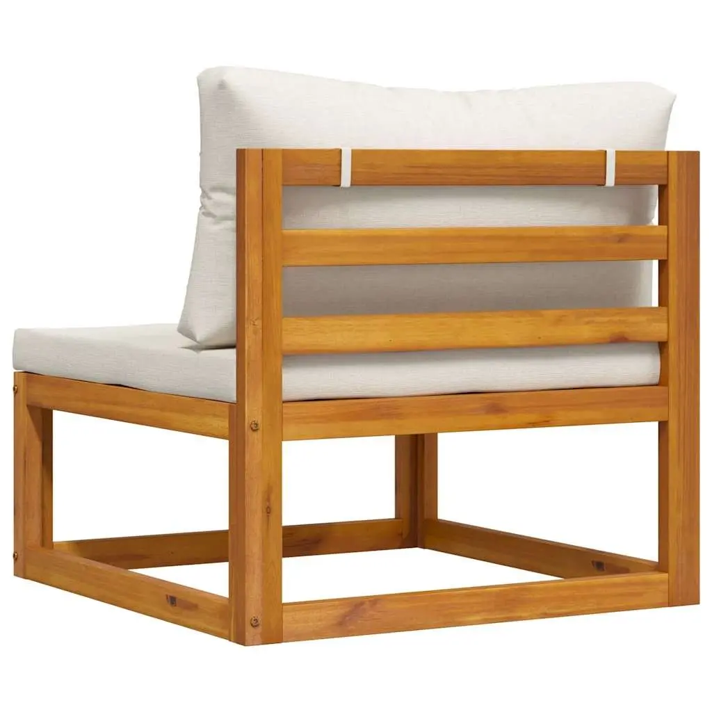 Outdoor Sectional Middle Sofa with Padded Cushions Garden Modular Seating Unit