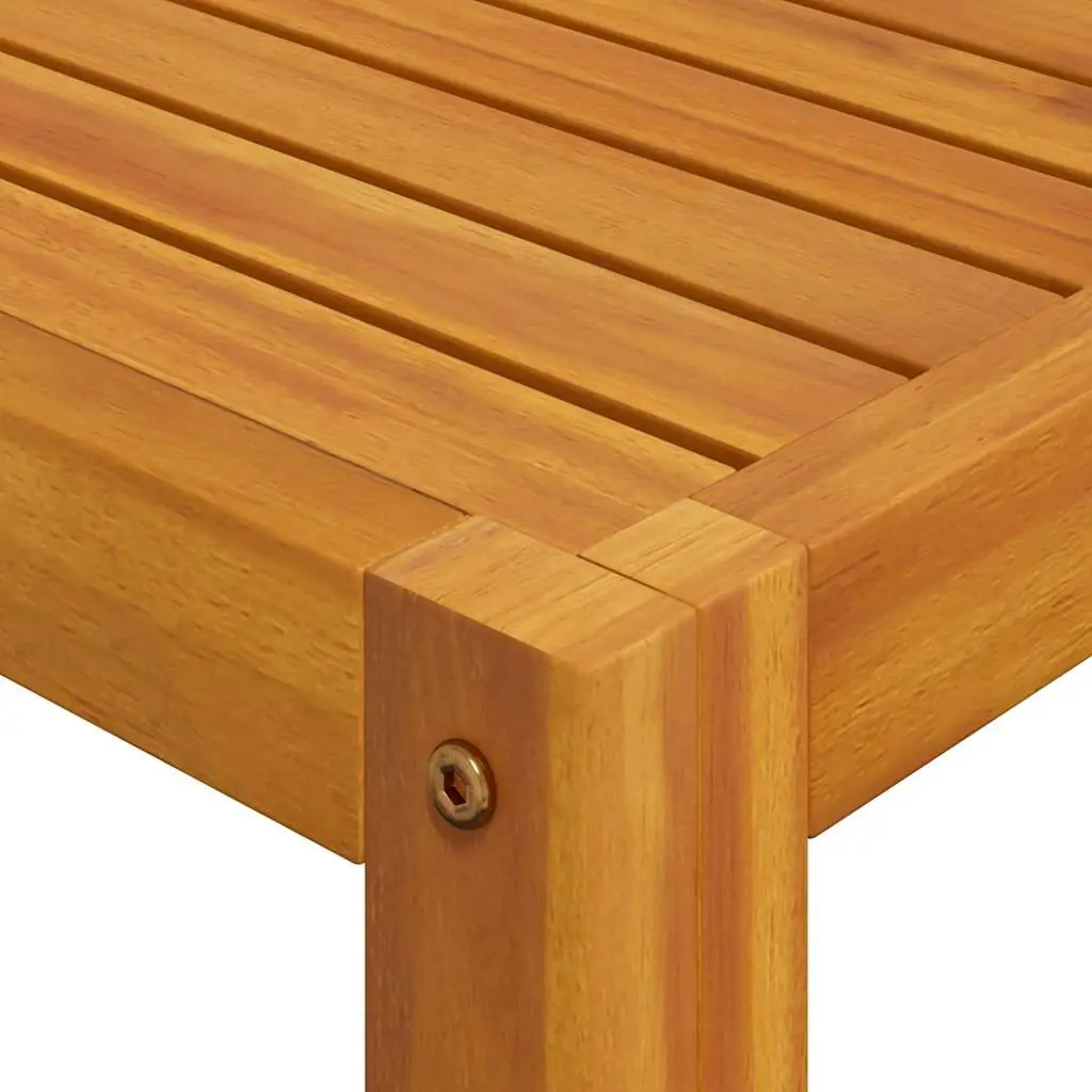 Outdoor Coffee Table 68x68x29 cm Brown Wooden Patio Garden Furniture Slatted