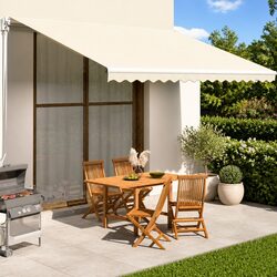 Practical Cream Awning Fabric 4.5x3.5m for Outdoor Spaces