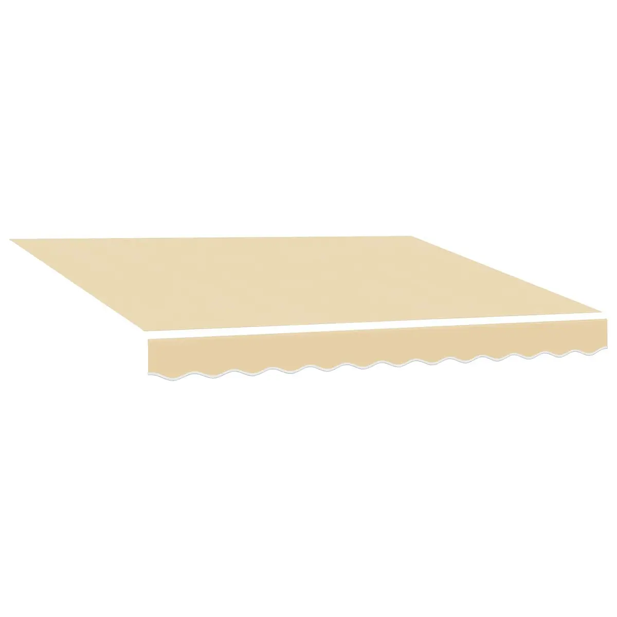 Replacement Fabric Awning UV Resistant Polyester 4.5x3.5m Cream Shade Cover for Patio Garden