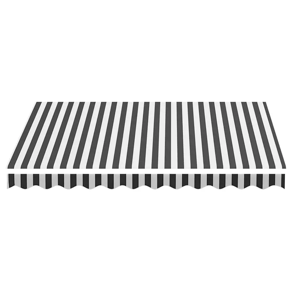 Awning Fabric Polyester Anthracite 3x2.5m UV Resistant Outdoor Shade Replacement for Patios and Gardens