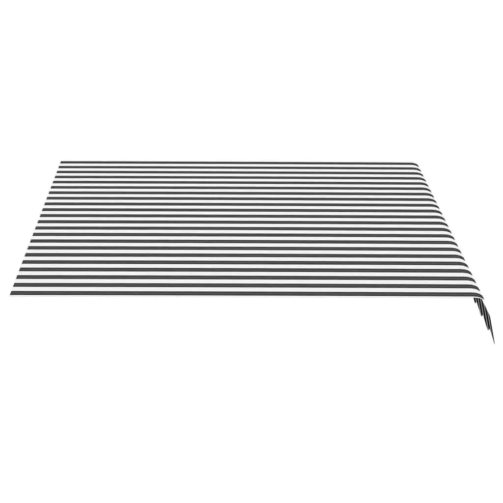 Awning Fabric Polyester Anthracite 3x2.5m UV Resistant Outdoor Shade Replacement for Patios and Gardens