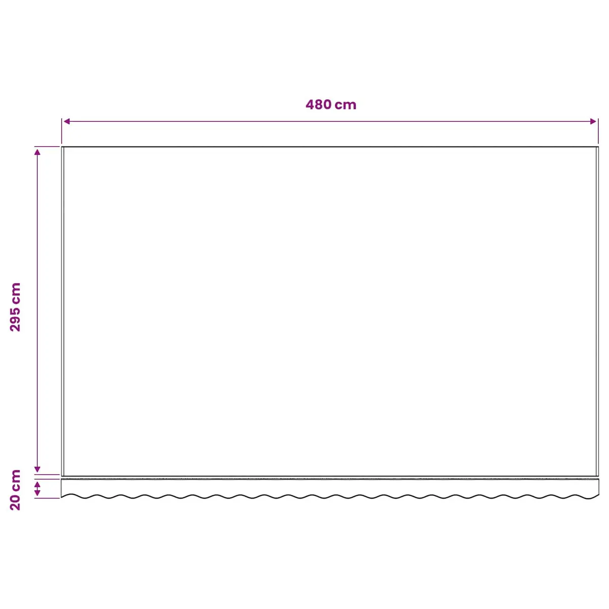 Awning Replacement Fabric for Patios 5x3m