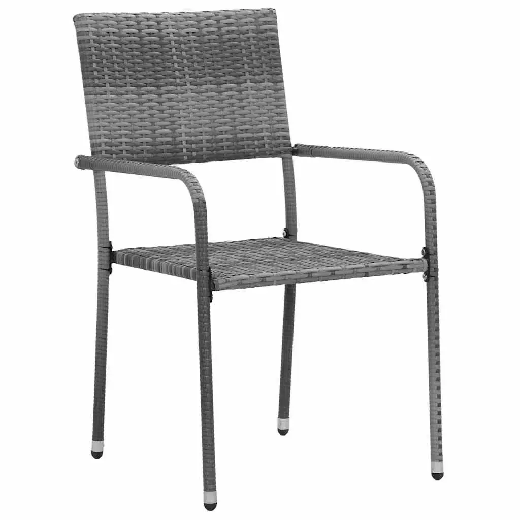 Outdoor Dining Set 5 Piece Patio Garden Furniture Table Chairs Grey