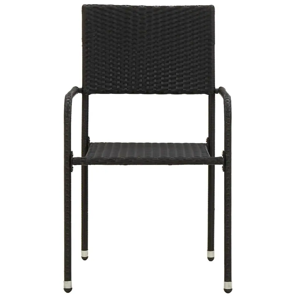 Outdoor Dining Set 5 Piece Patio Garden Furniture Table Chairs Black