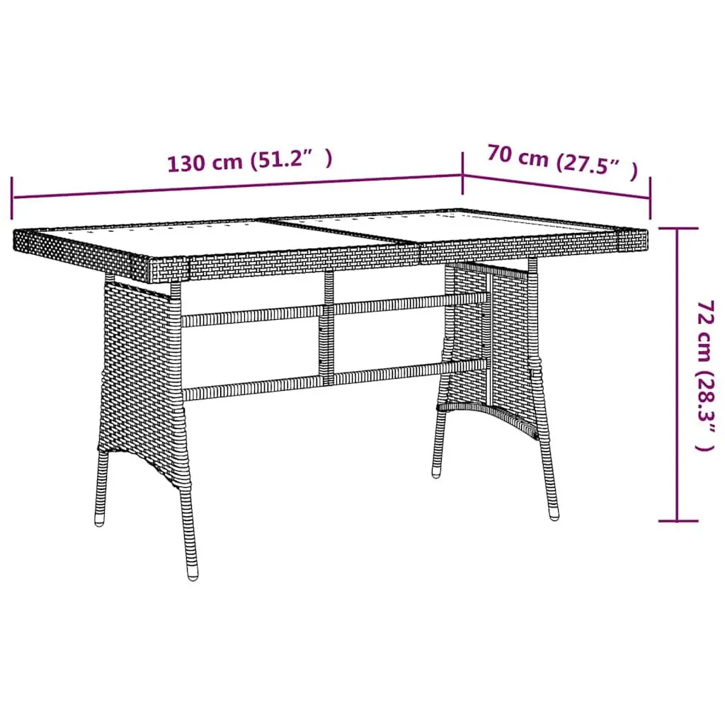 Outdoor Dining Set PE Rattan Steel Frame 5 Piece Table Chairs Grey