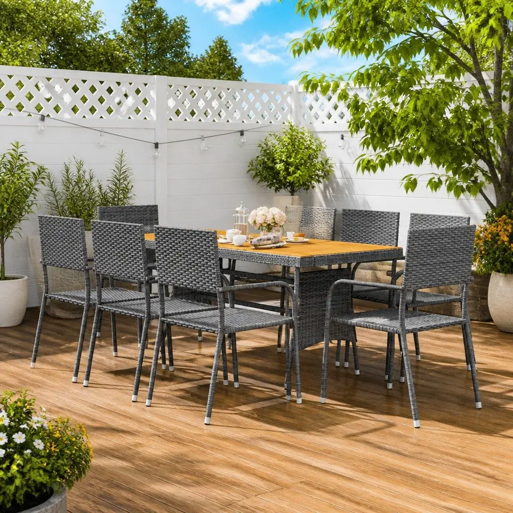 9-Piece Outdoor Dining Set for Entertaining