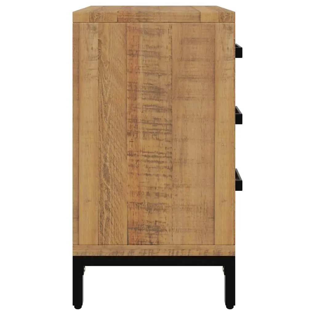 Bedside Cabinet Solid Pine Wood 40x30x55cm Brown 2 Piece