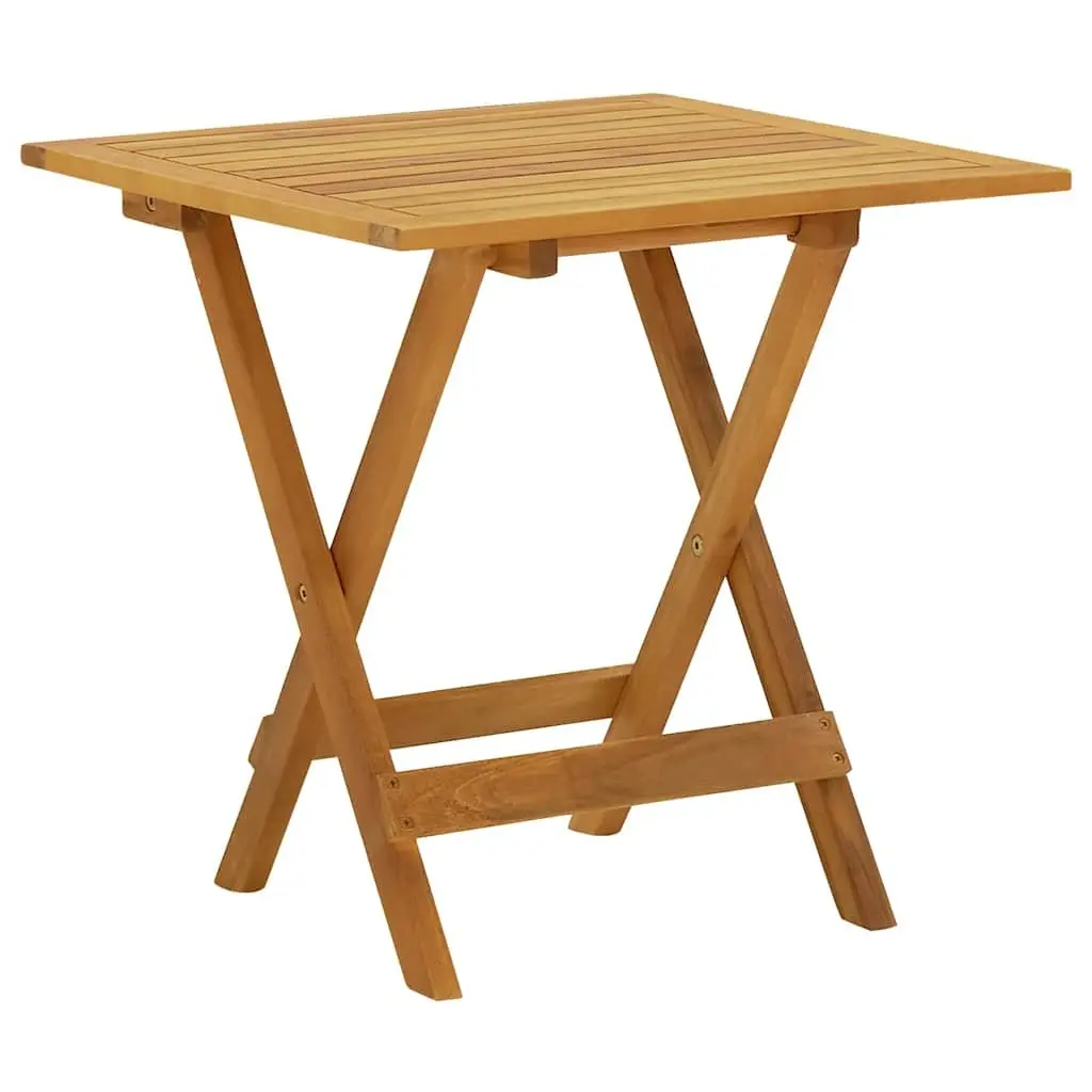 Deck Chair Solid Acacia Wood Adjustable Brown with Footrest and Table