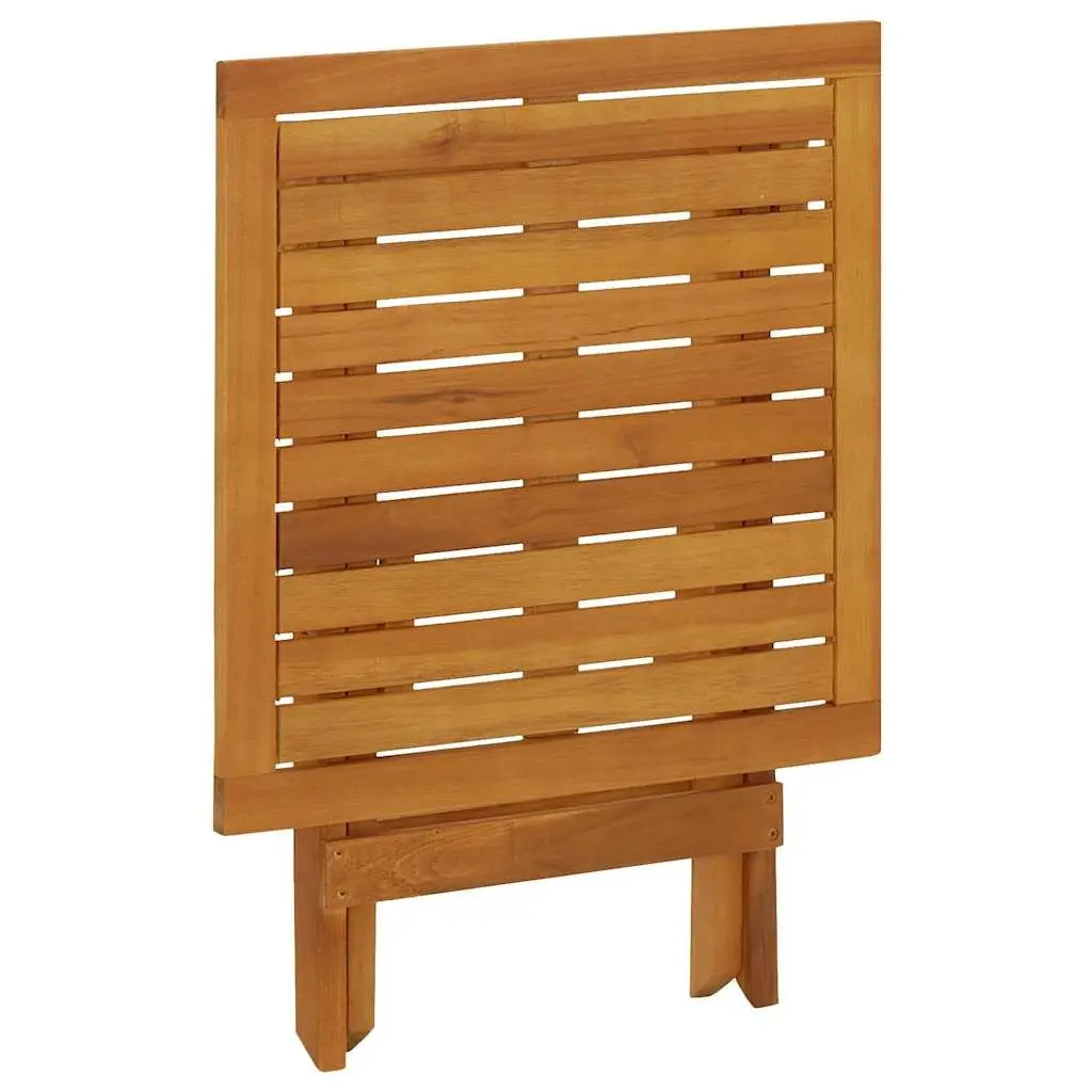 Deck Chair Solid Acacia Wood Adjustable Brown with Footrest and Table