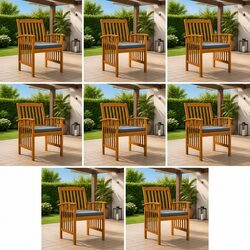 Perfect Addition: 8 Outdoor Dining Chairs with Cushions