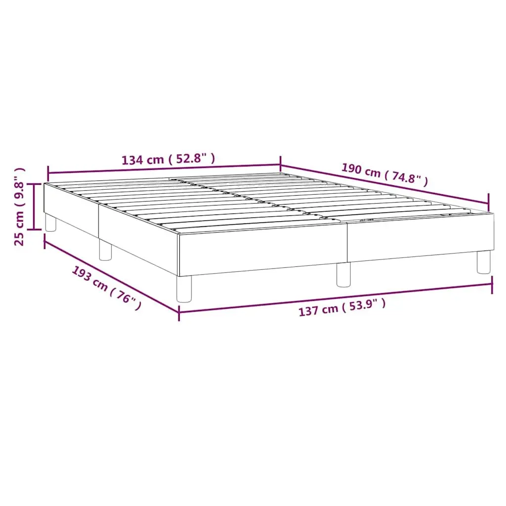 Double Bed Frame Black Faux Leather Sturdy Supportive Plywood Slats