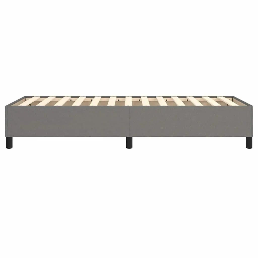 Box Spring Bed Frame Grey Fabric King Single Durable Plywood Supportive Legs