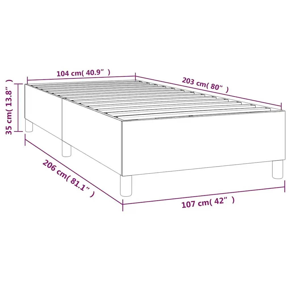 Box Spring Bed Frame King Single Black Faux Leather Bedroom Furniture