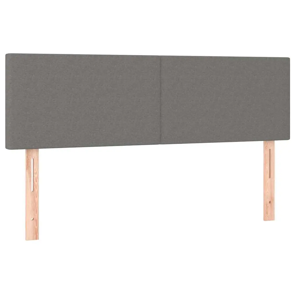 LED Headboard Dark Grey Fabric Adjustable Height 144cm Bed Backrest