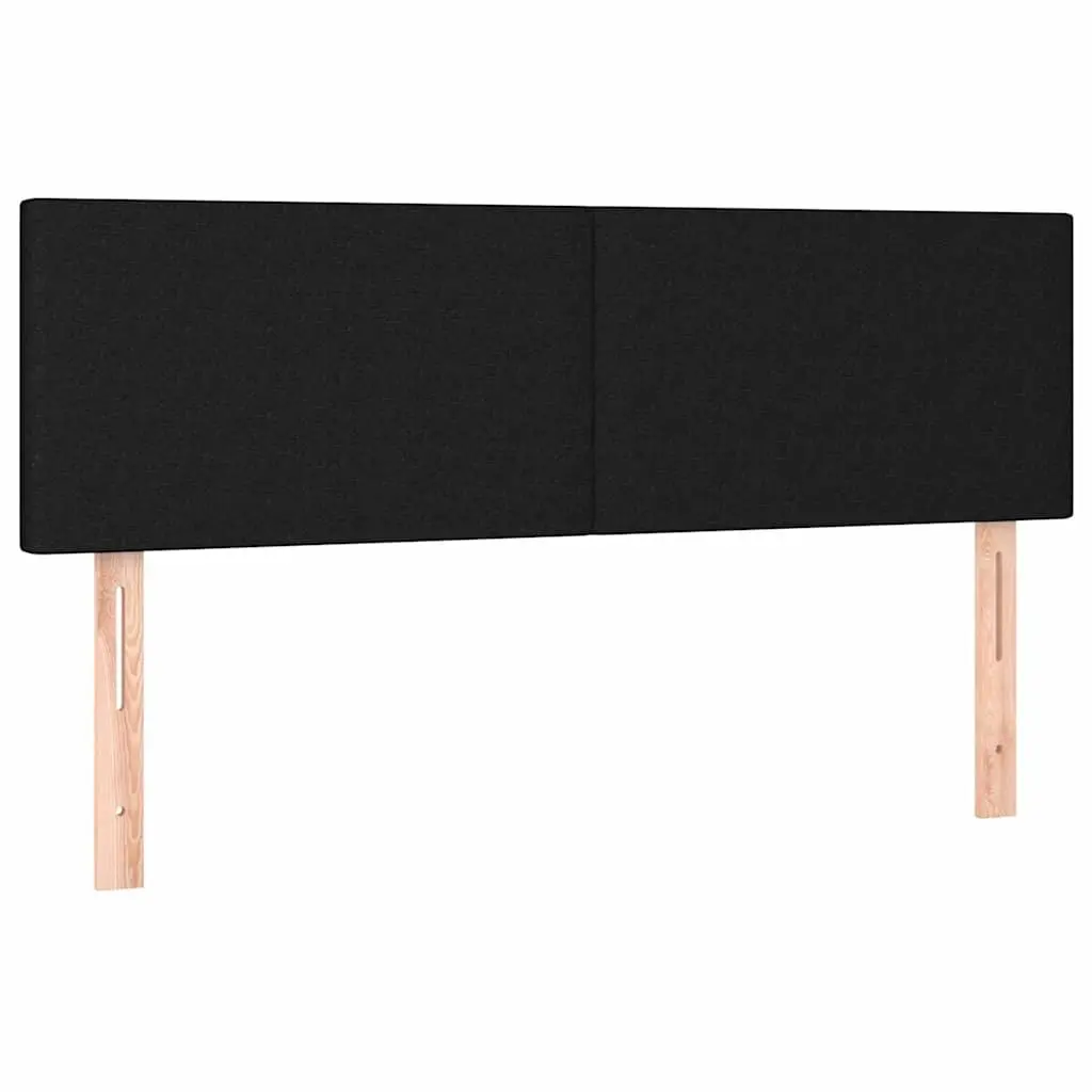 LED Headboard Black 144cm Wide Fabric Adjustable Height Bedroom Bed Backrest