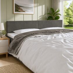 Dark Grey LED Headboard for Modern Bedrooms