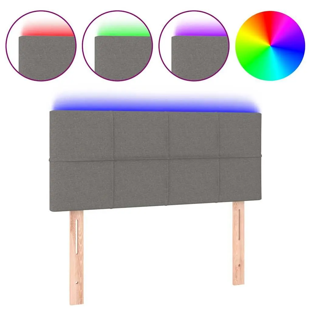 LED Headboard in Grey Fabric for Home Use