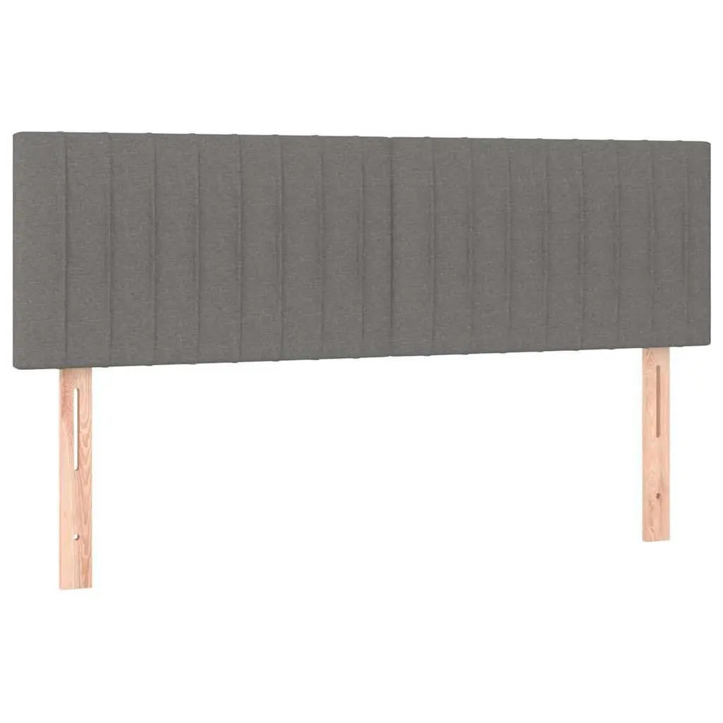 LED Headboard 144cm Dark Grey Fabric Bed Head Modern Bedroom Backrest Support