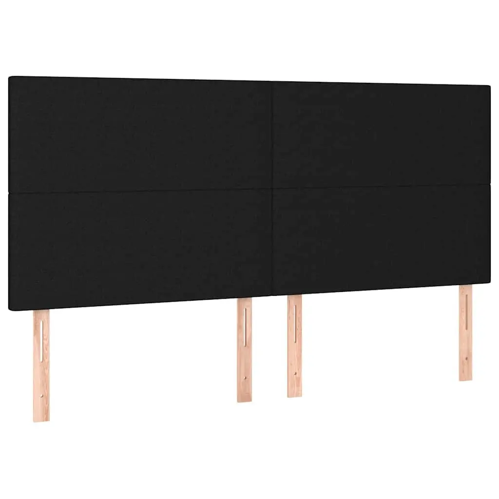 160cm Black Fabric Adjustable Height LED Headboard with Colourful Lighting
