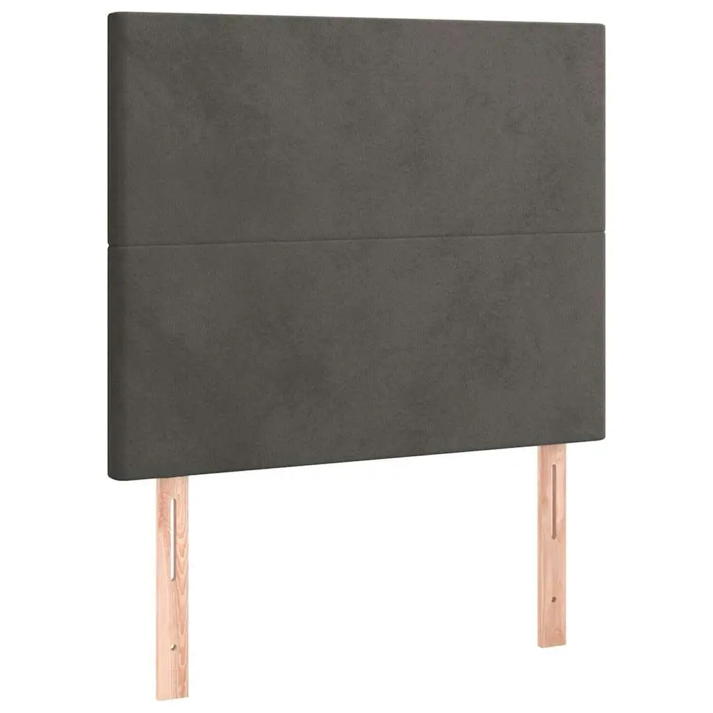 LED Headboard 80 cm Grey Velvet Bed Back Support Modern Bedroom Furniture