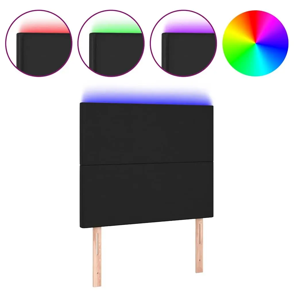 Black LED Headboard 80cm with Colorful Lights