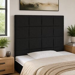 Practical LED Headboard 80cm Black Fabric for Any Bedroom