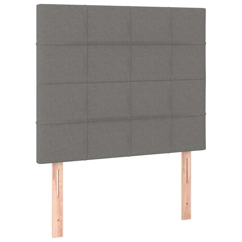 LED Headboard Dark Grey 100cm Fabric Bedroom Wall Mount Modern Design