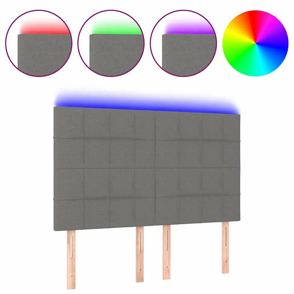144cm Dark Grey LED Headboard for Any Bedroom