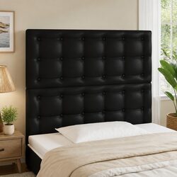 Adjustable Black LED Headboard 100cm for Modern Bedrooms