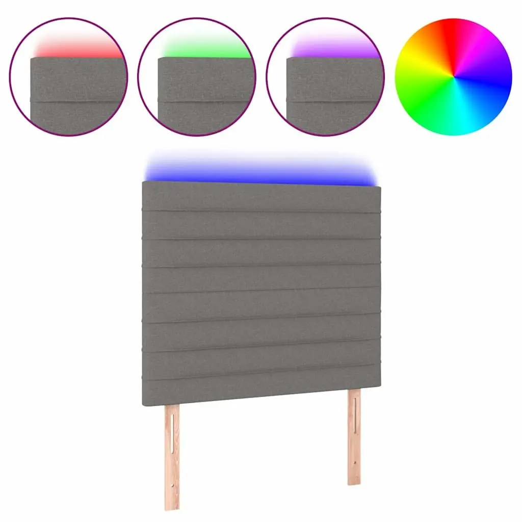 LED Headboard 80cm Dark Grey for Any Bedroom Setup
