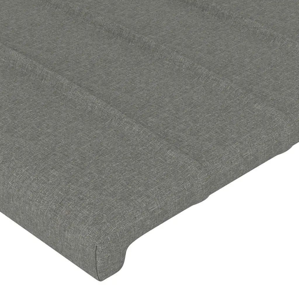 LED Headboard 80cm Grey Fabric Adjustable Height Bed Backrest with Colourful