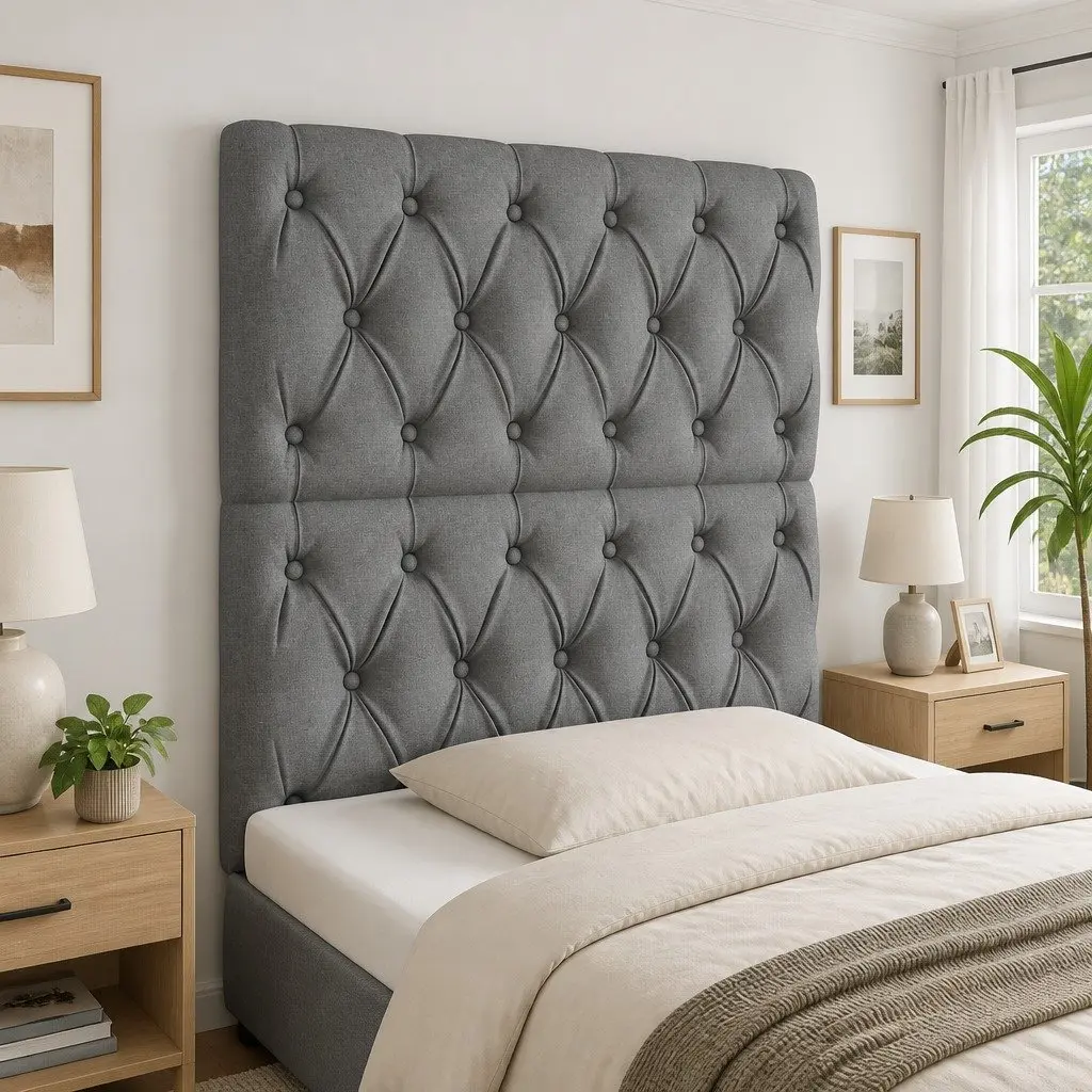 LED Headboard 80cm Dark Grey for Reading and Relaxing