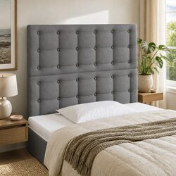 Versatile 80 cm Grey LED Headboard for Various Settings