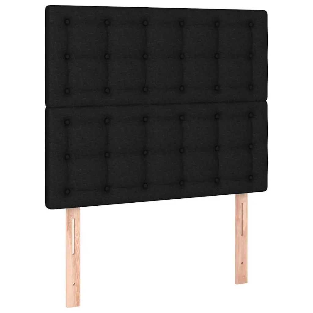 LED Headboard Black 80cm Fabric Bed Backrest with Adjustable Height Modern