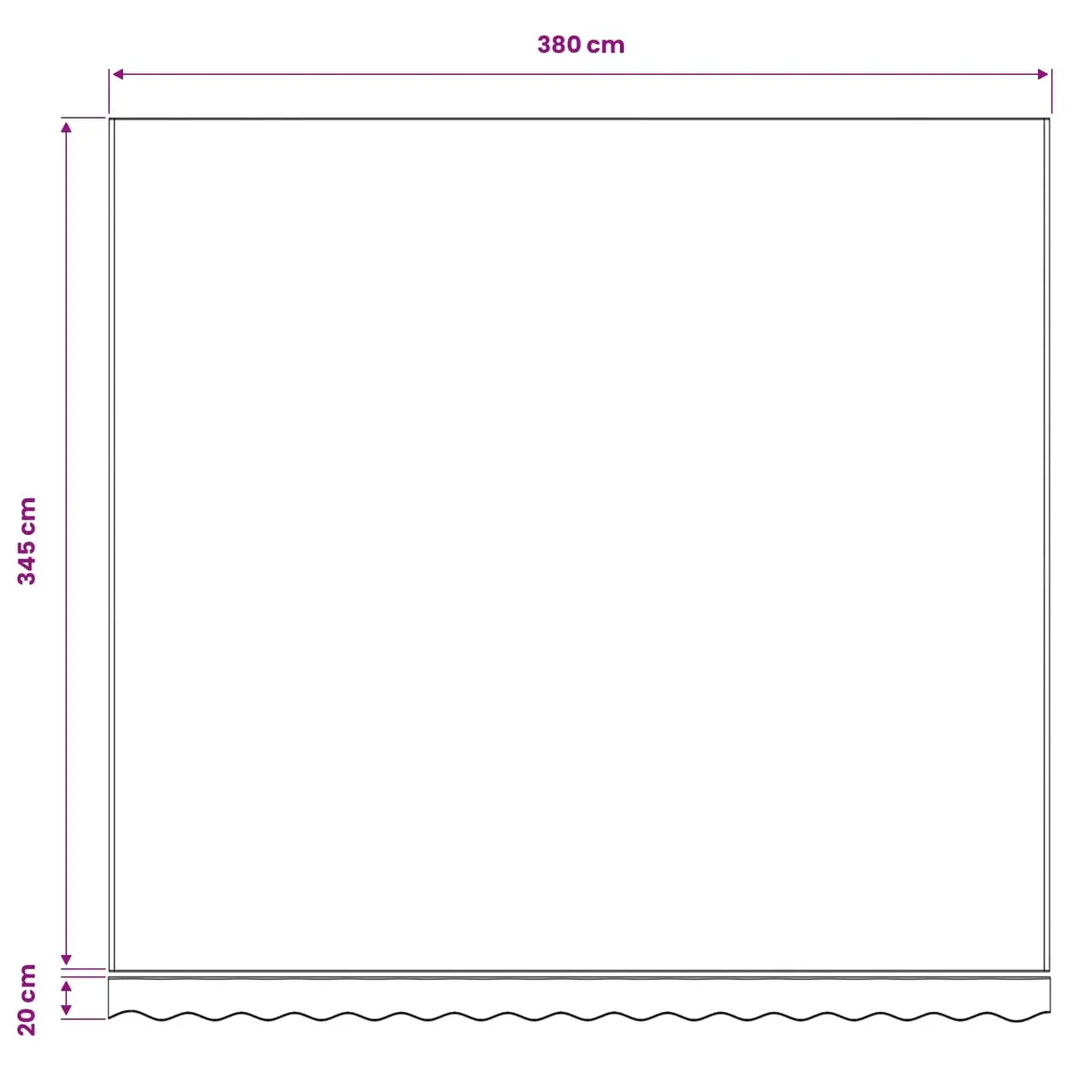 Awning Replacement Fabric for Patios, 4x3.5m