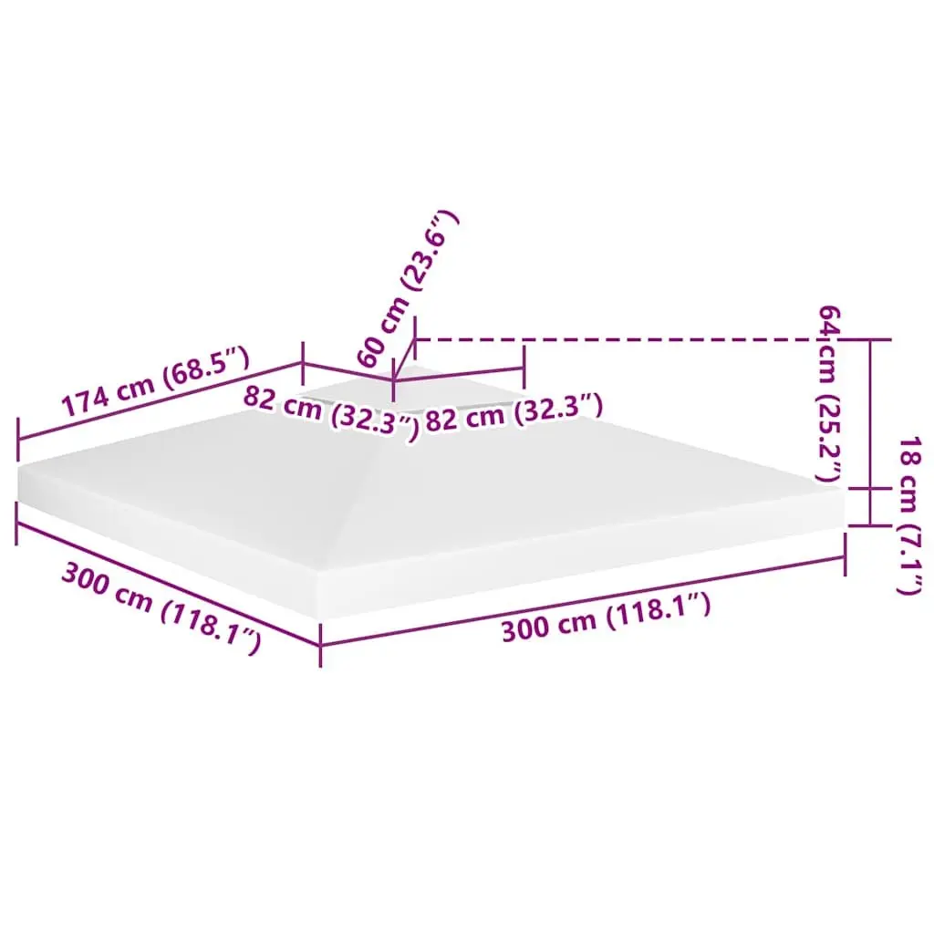 2-Tier Gazebo Replacement Canopy for Home Use