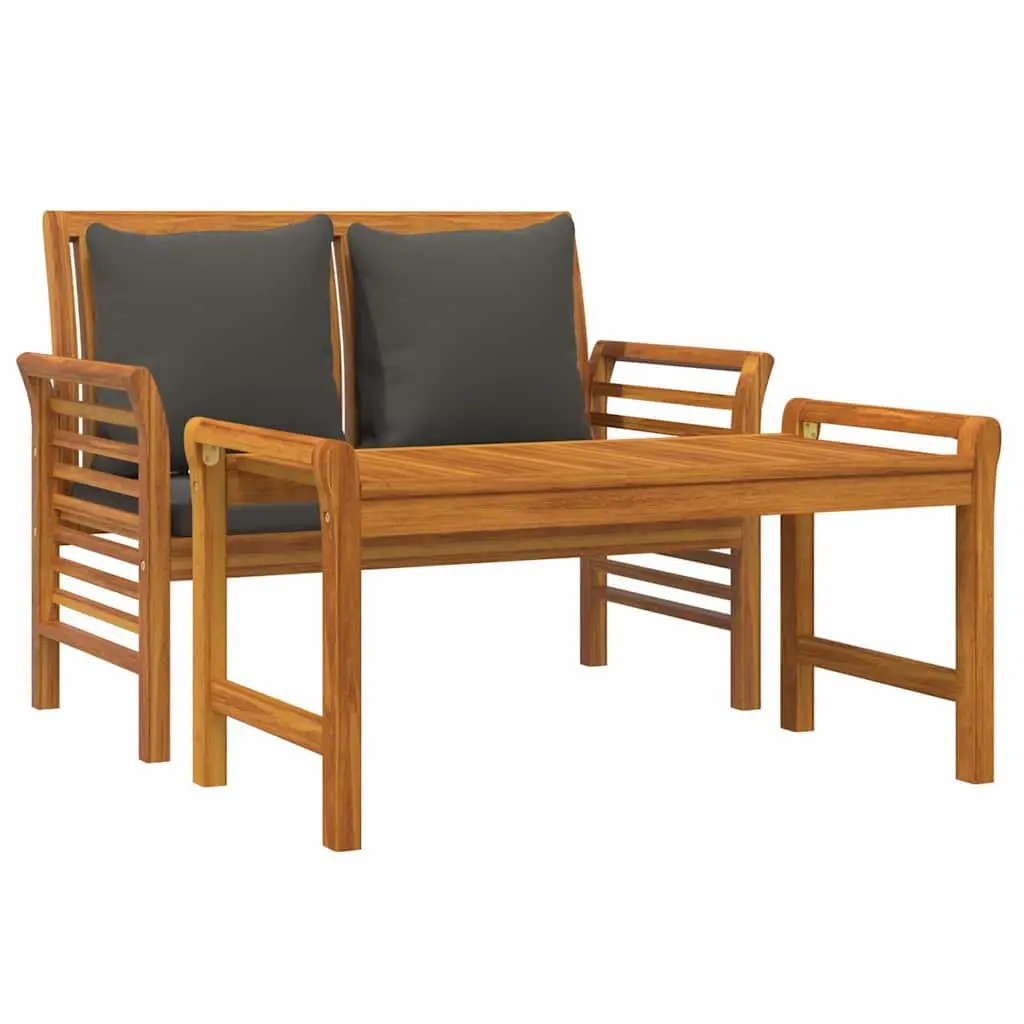 Garden Lounge Set Solid Wood 2 Piece Outdoor Furniture Brown