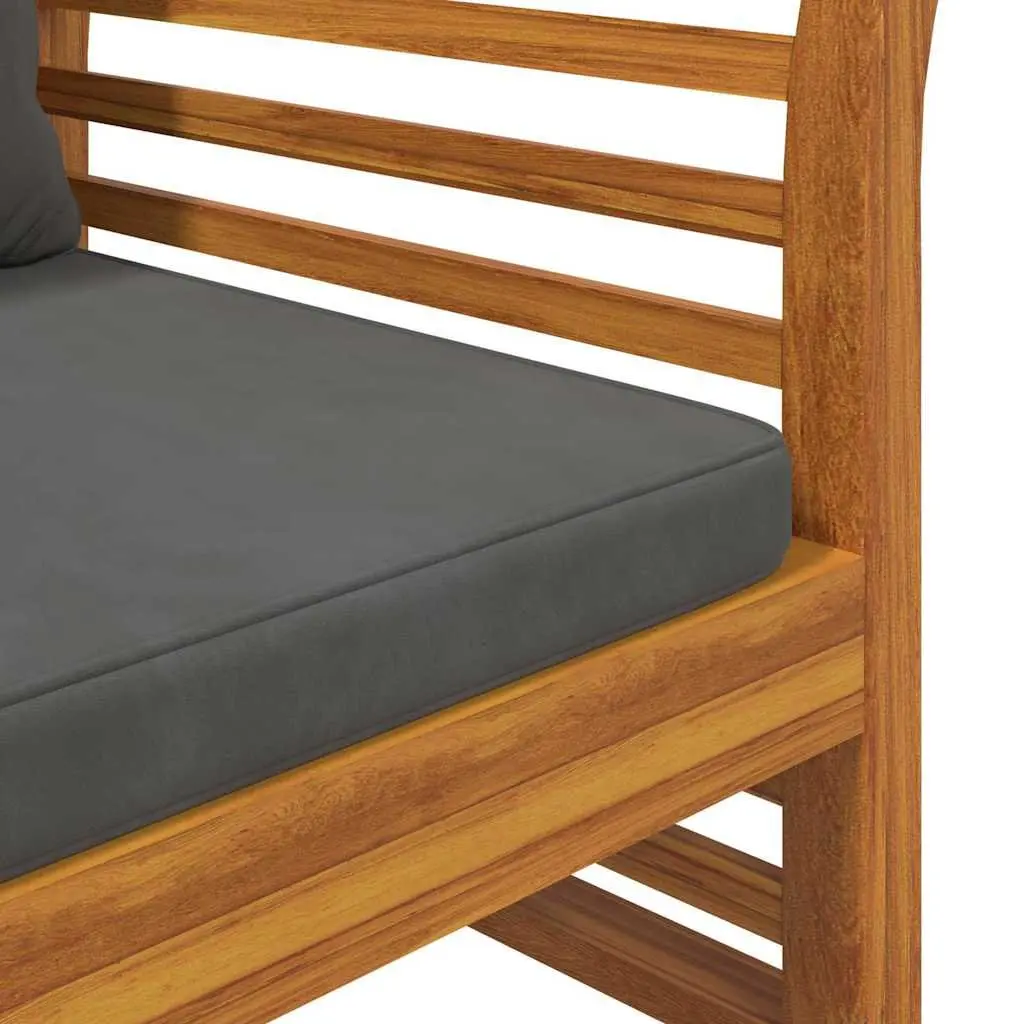 Garden Lounge Set Solid Wood 2 Piece Outdoor Furniture Brown