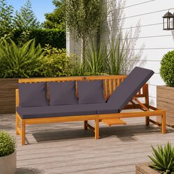 Versatile Wooden Lounger for Outdoor Spaces