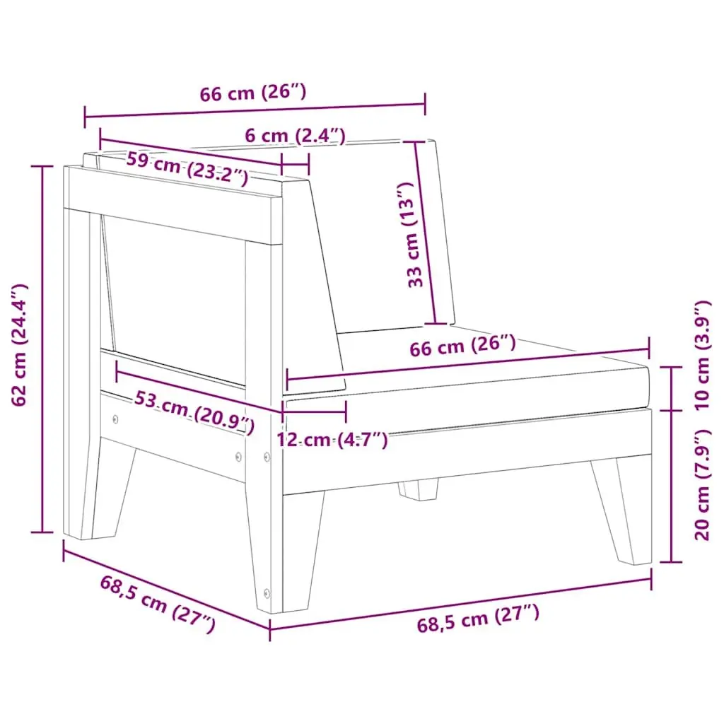 Outdoor Corner Sectional Sofa Solid Acacia Wood White Cushions Modular Lounge Seating Unit