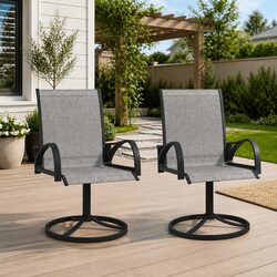 Set of 2 Durable Outdoor Swivel Chairs for Your Garden
