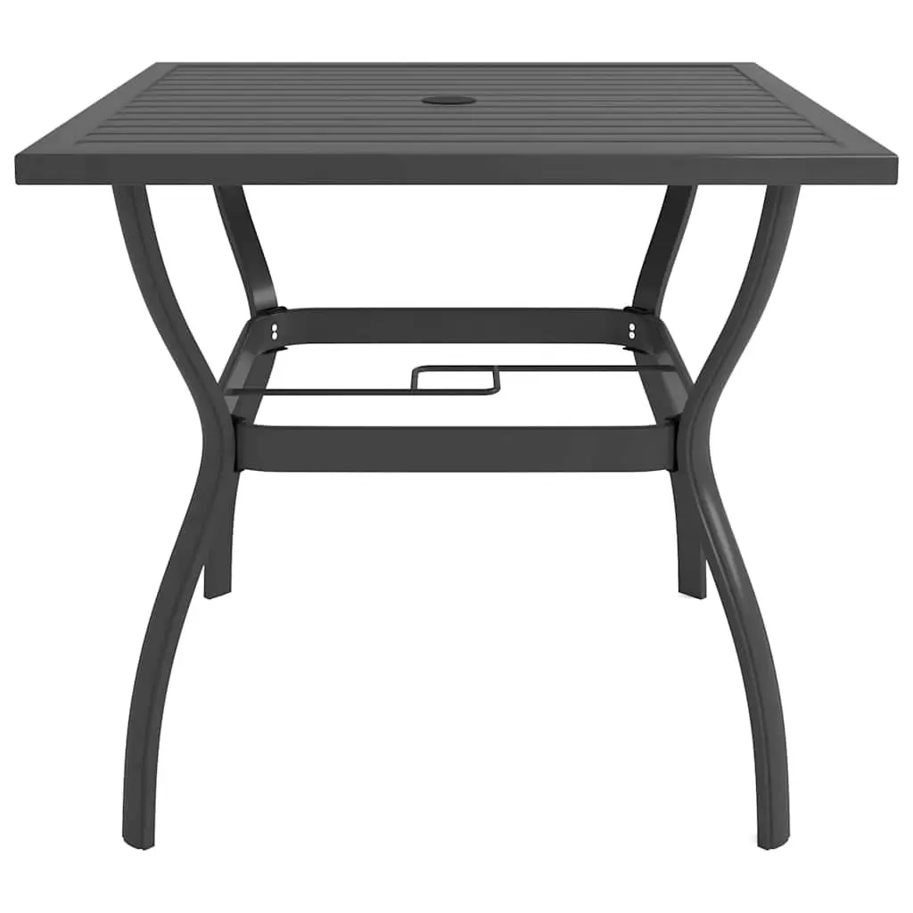 Garden Table Slatted Steel 81.5cm Anthracite Outdoor Furniture