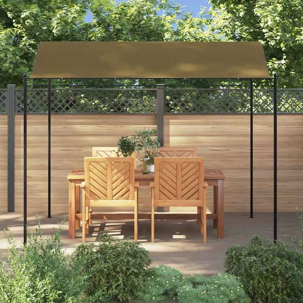 Outdoor Canopy Steel Frame Polyester 3x2.4m Taupe Sunshade Awning Garden Shelter Patio Cover