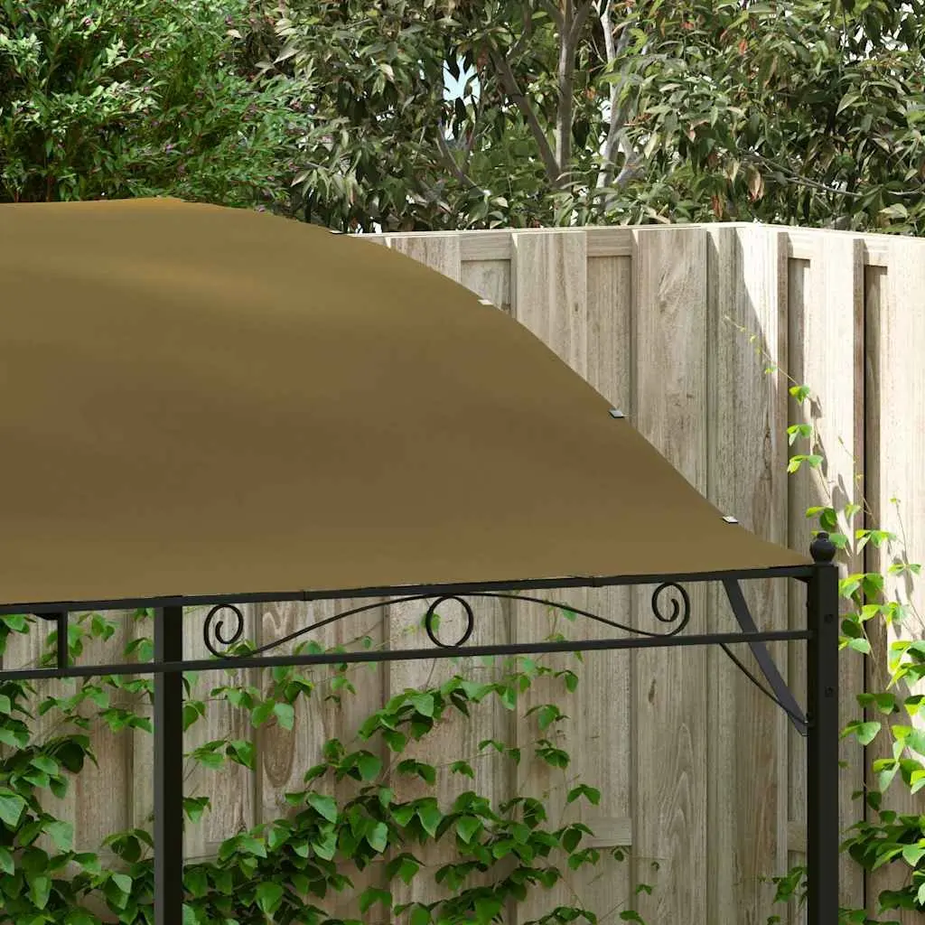 Outdoor Canopy Steel Frame Polyester 3x2.4m Taupe Sunshade Awning Garden Shelter Patio Cover