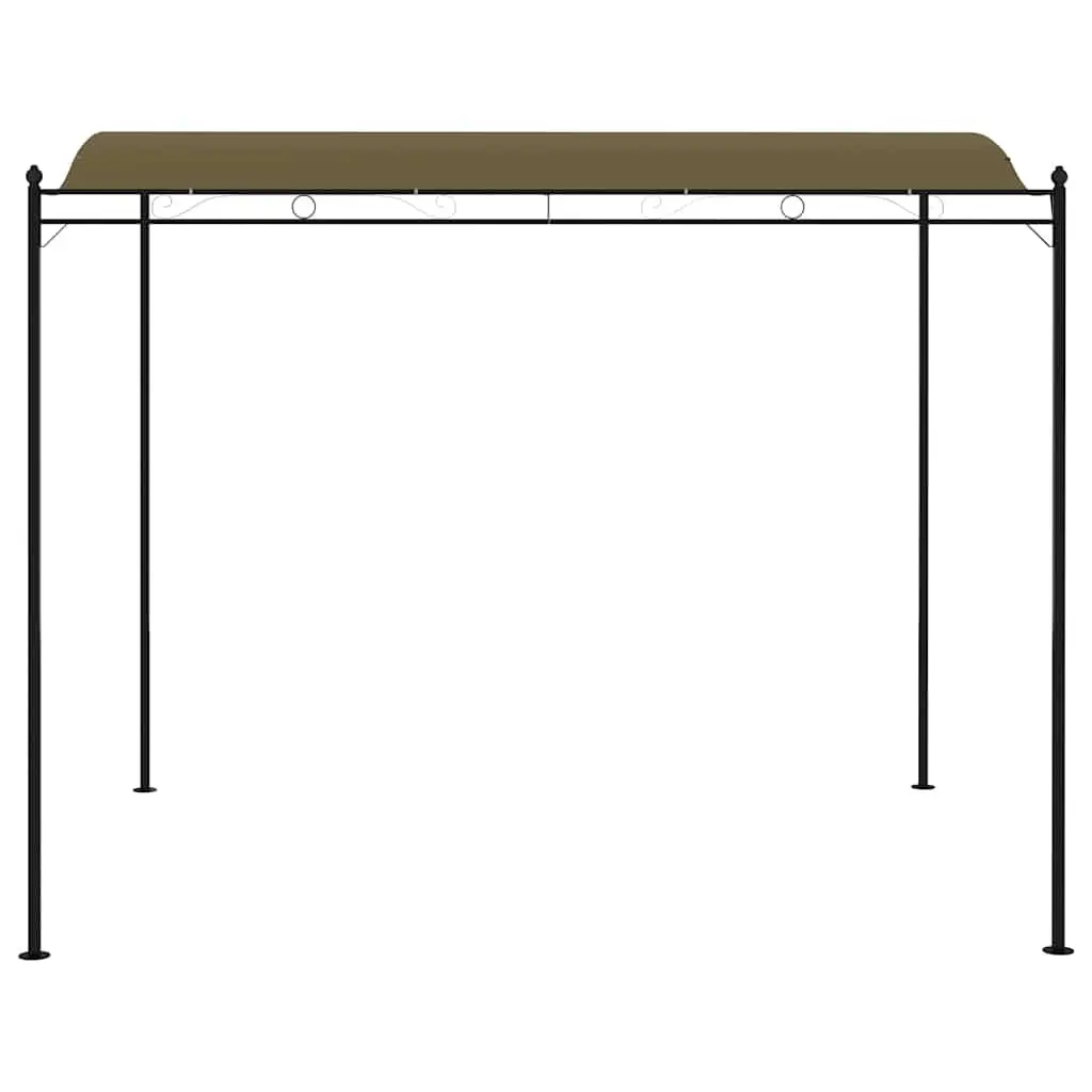 Outdoor Canopy Steel Frame Polyester 3x2.4m Taupe Sunshade Awning Garden Shelter Patio Cover