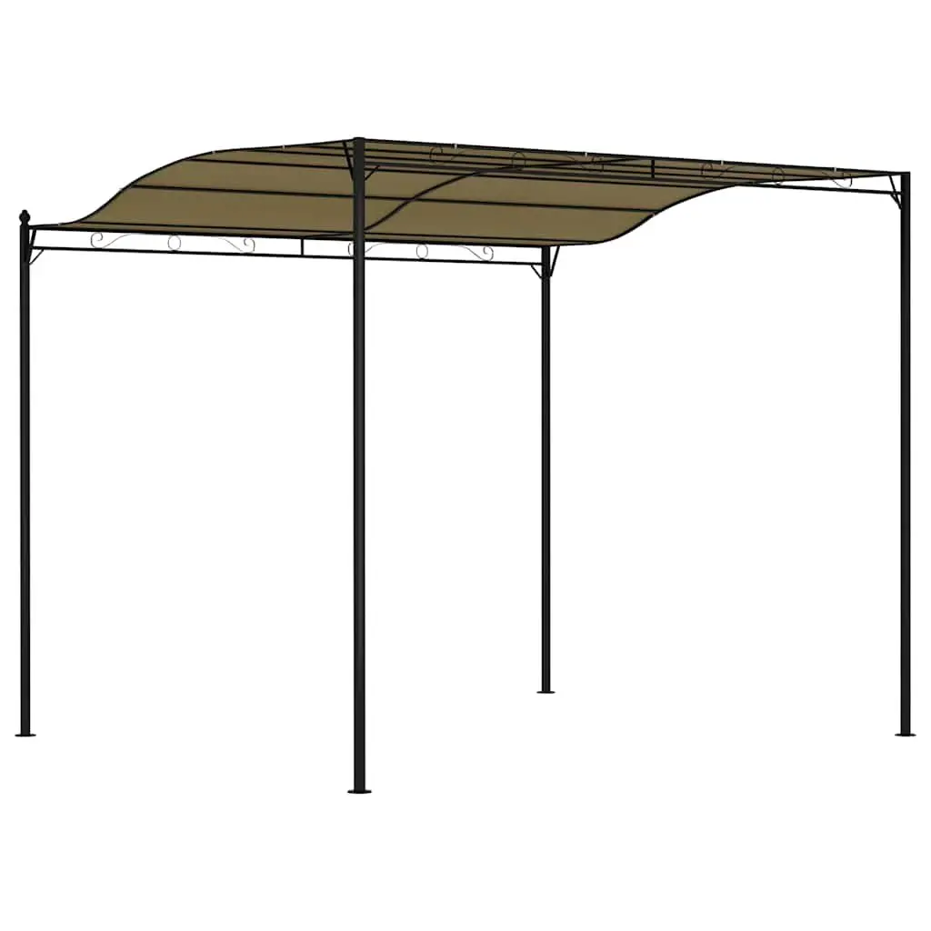 Outdoor Canopy Steel Frame Polyester 3x2.4m Taupe Sunshade Awning Garden Shelter Patio Cover