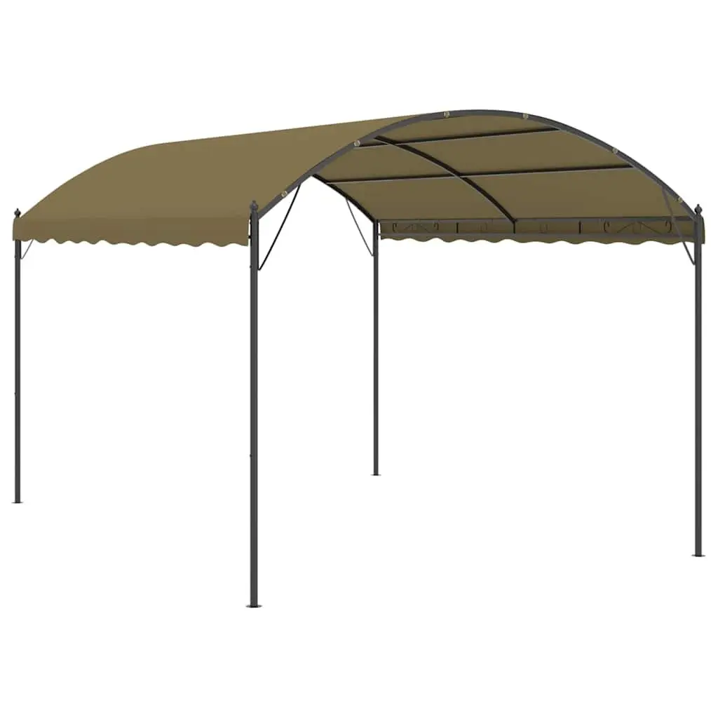 Gazebo Steel Frame 4x3x2.6m Taupe Polyester Canopy