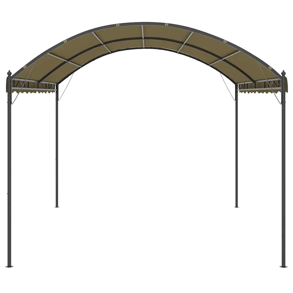 Gazebo Steel Frame 4x3x2.6m Taupe Polyester Canopy