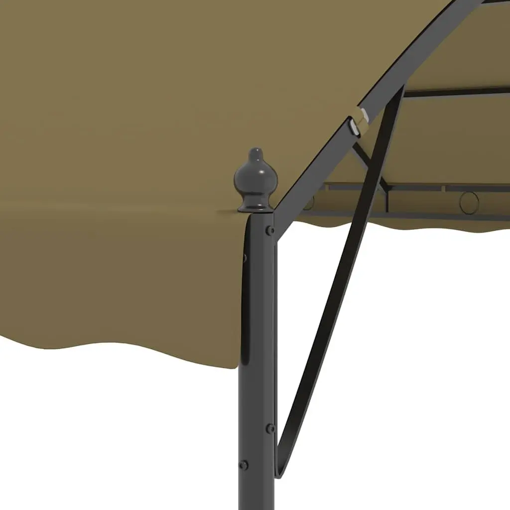 Gazebo Steel Frame 4x3x2.6m Taupe Polyester Canopy